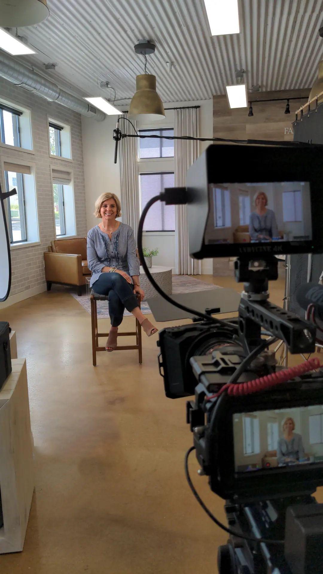 Behind the scenes filming an Uptown Drapes highlight film in a real home