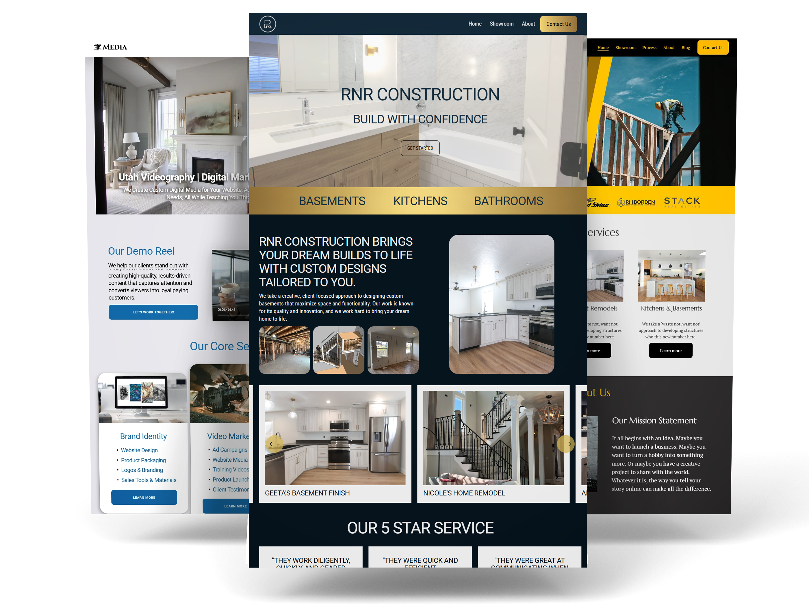 3TR Media website design examples