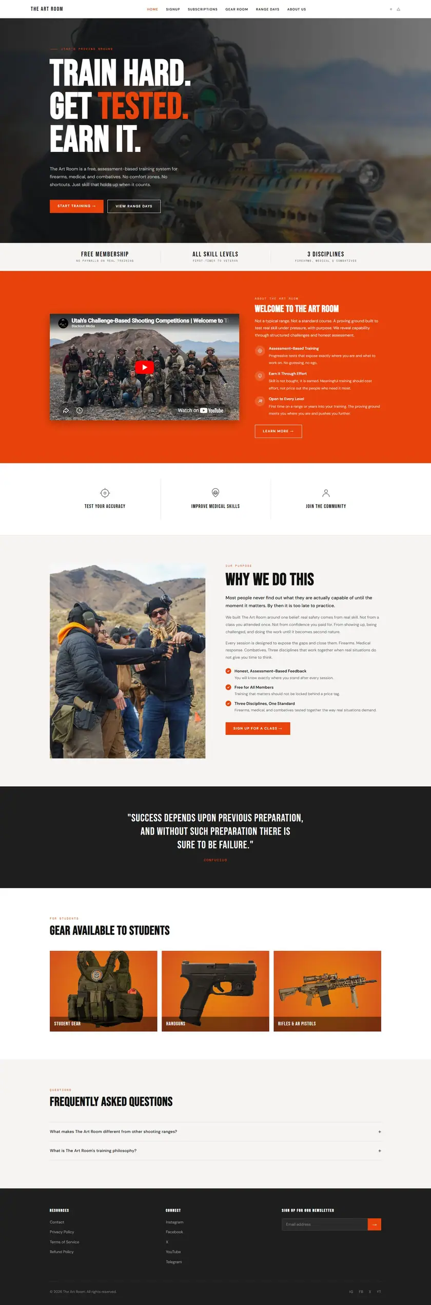 The Art Room website design by 3TR Media in Utah