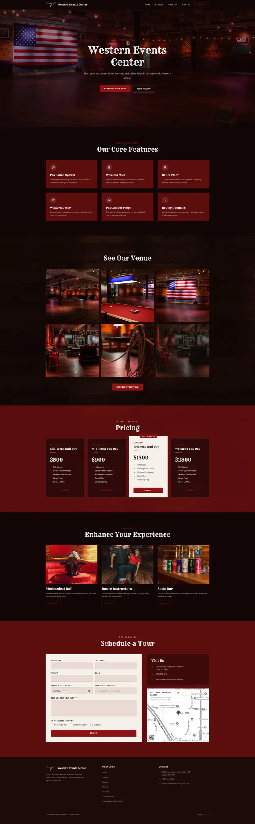 Western Events Center website design by 3TR Media in Utah