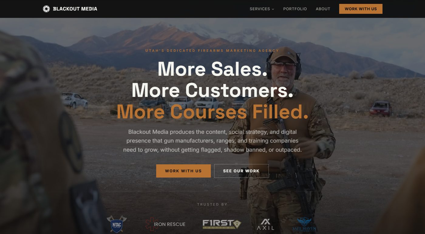 Blackout Media website built by 3TR Media