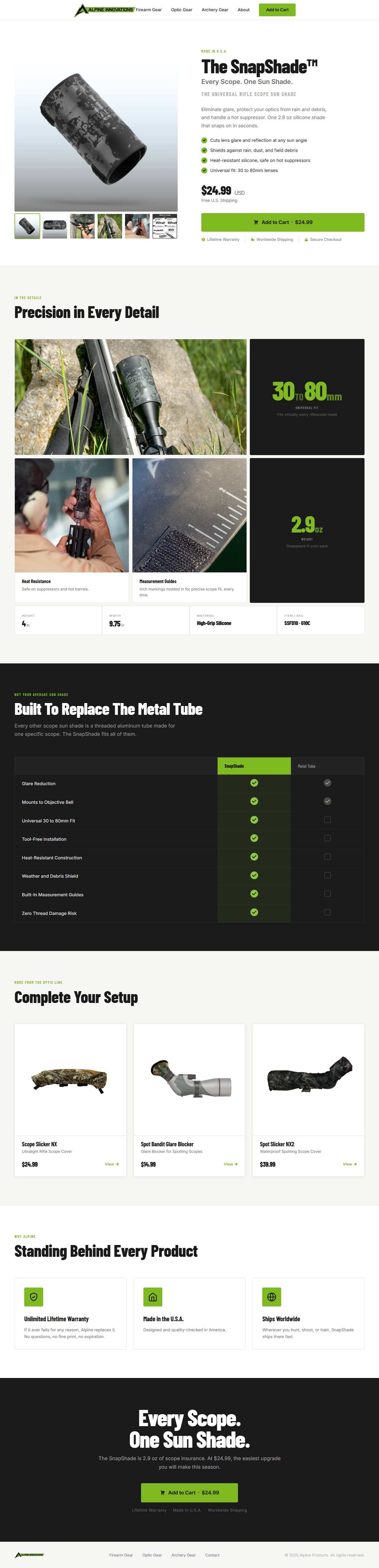 SnapShade website built by 3TR Media